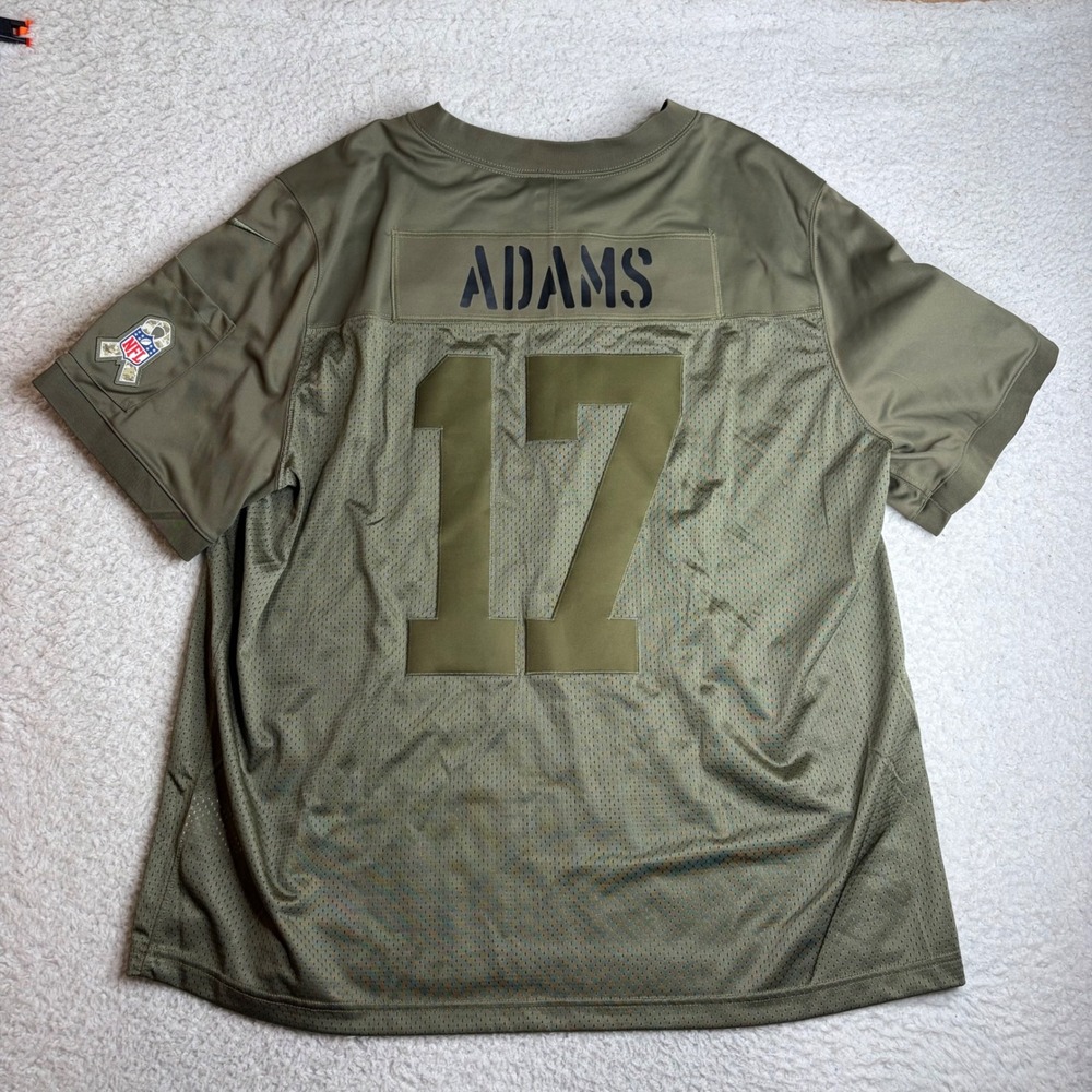 Nike Green Bay Packers Davante Adams 17 Salute to Service Jersey Olive Mens 3XL